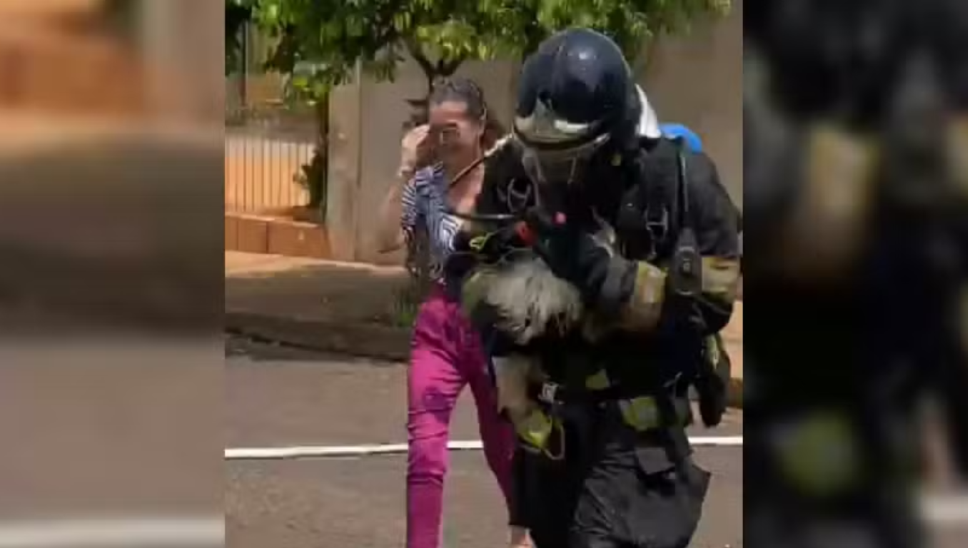 Bombeiros salvam cachorrinha de incêndio em Paraguaçu Paulista