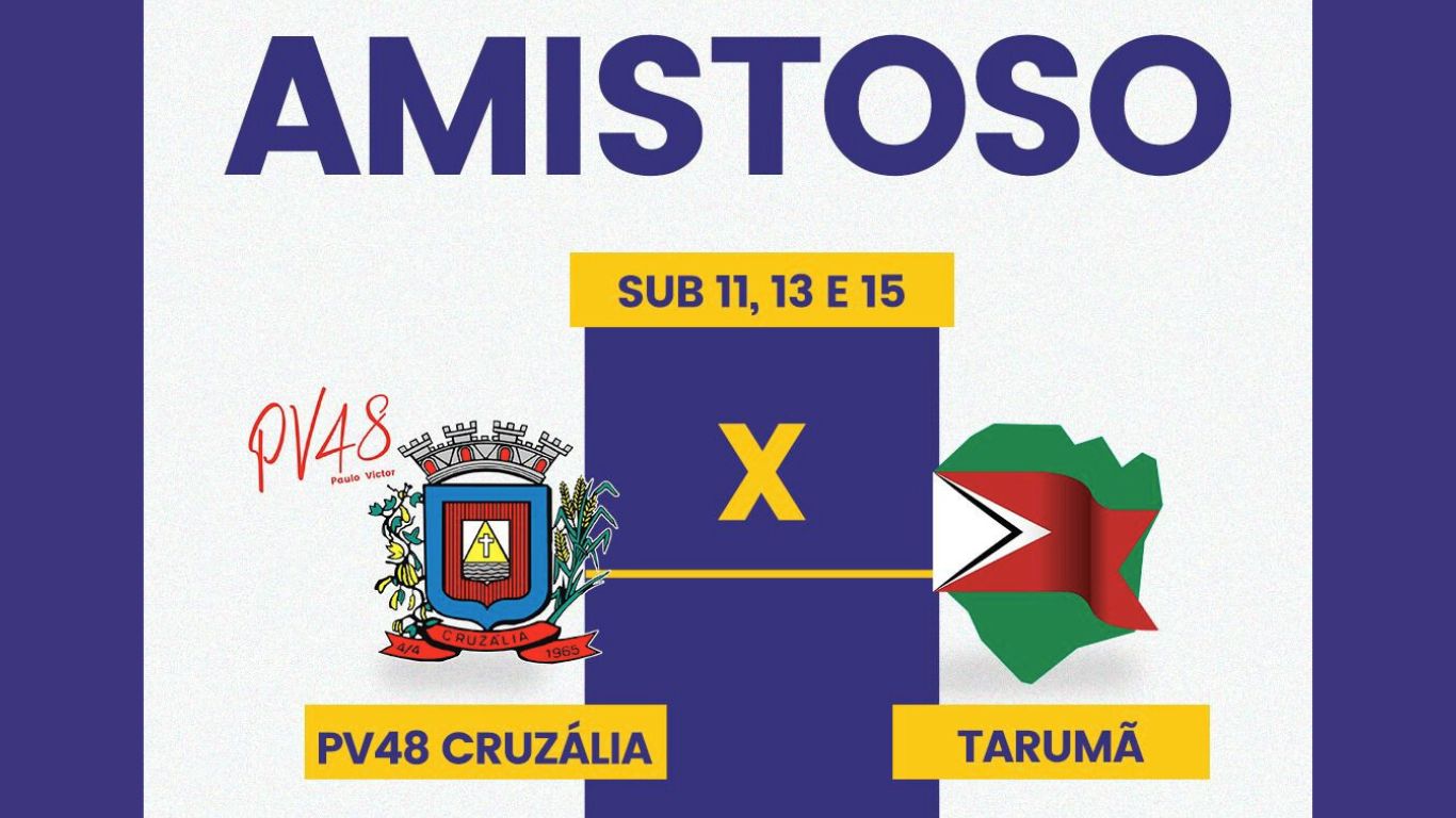 PV48 Cruzália e Tarumã realizam amistosos de categorias de base no próximo sábado