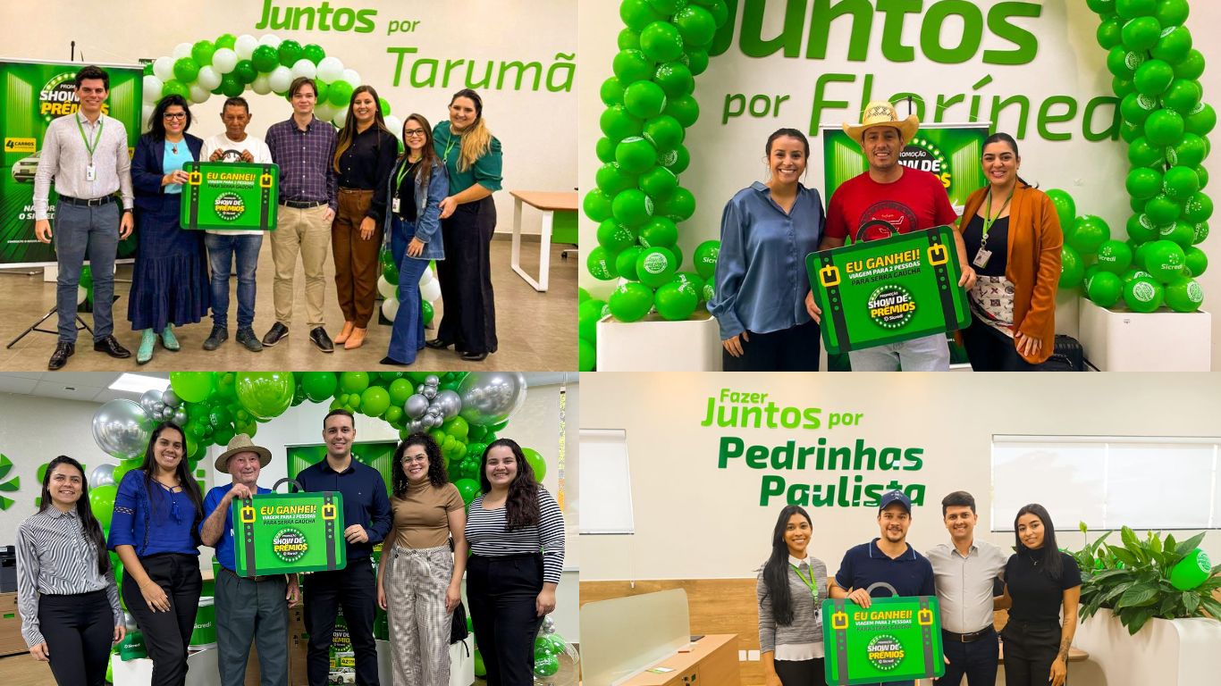 Sicredi recebe contemplados do sorteio da campanha “Show de Prêmios”