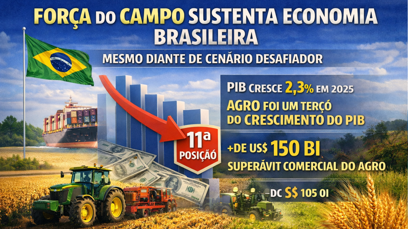 Força do campo sustenta economia brasileira mesmo diante de cenário desafiador