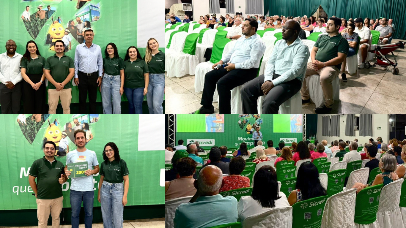 Assembleia do Sicredi de Cruzália reúne associados, diretores e equipe da agência no Centro Comunitário