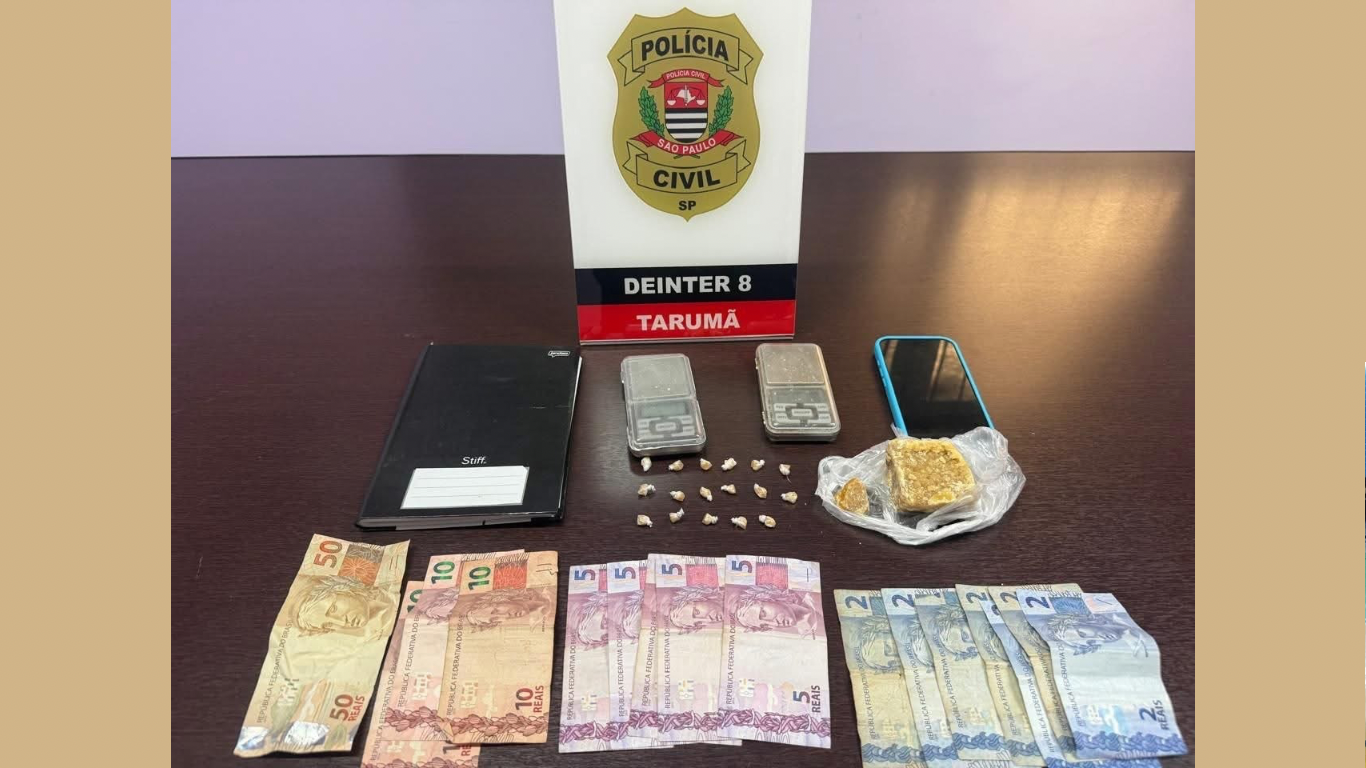 Operação integrada prende suspeito de tráfico e apreende drogas em Tarumã