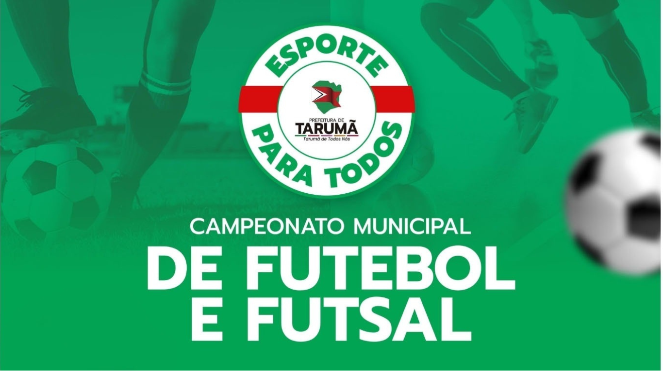 Estão abertas as inscrições para o Campeonato Municipal de Futebol e Futsal de Tarumã