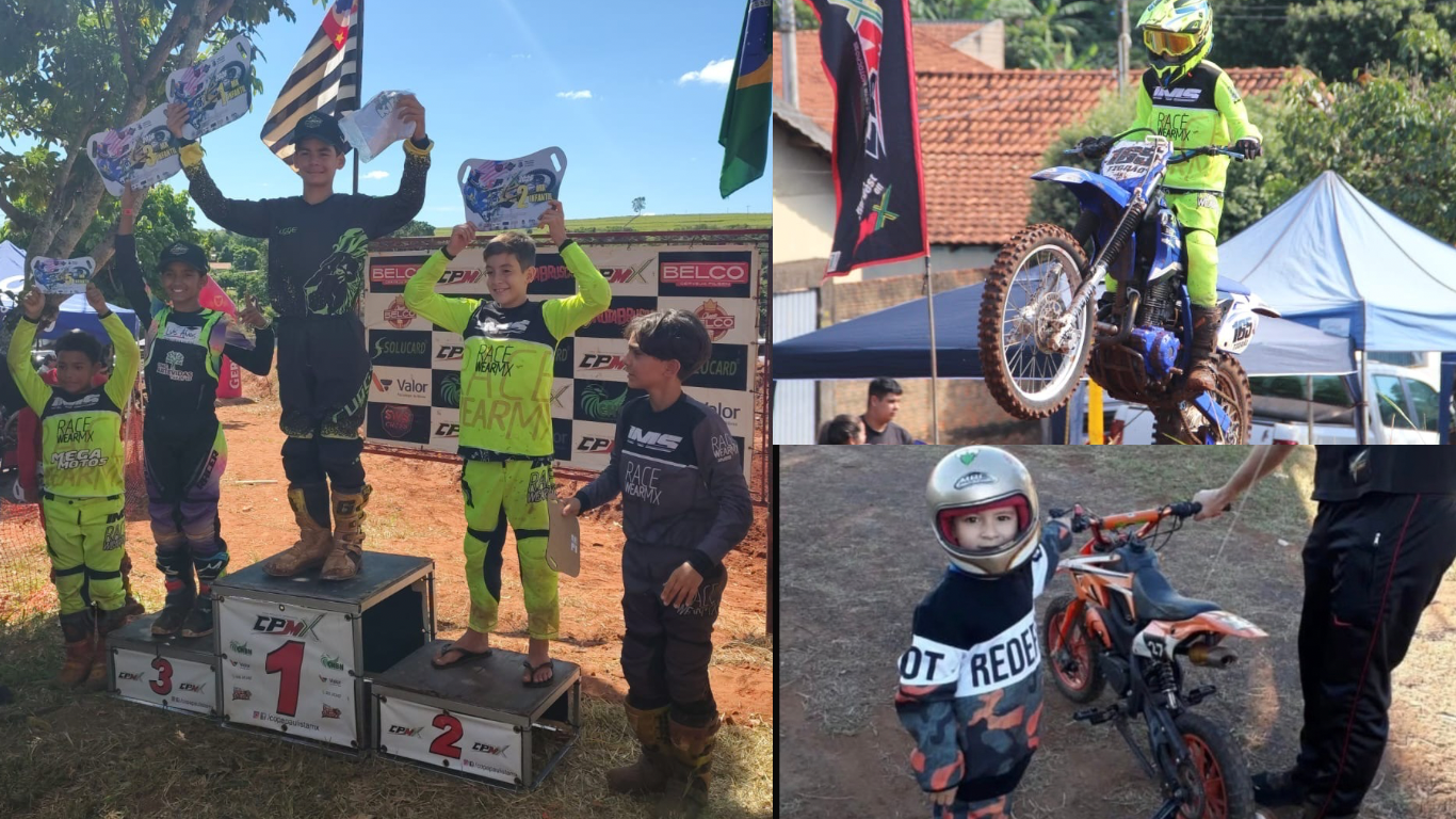 Jovem piloto de Tarumã conquista destaque na Copa Paulista de Motocross