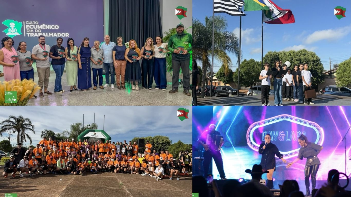 Tarumã celebra o Dia do Trabalhador com culto ecumênico, ato cívico, corrida de rua, lançamento da Festa do Tropeiro e show