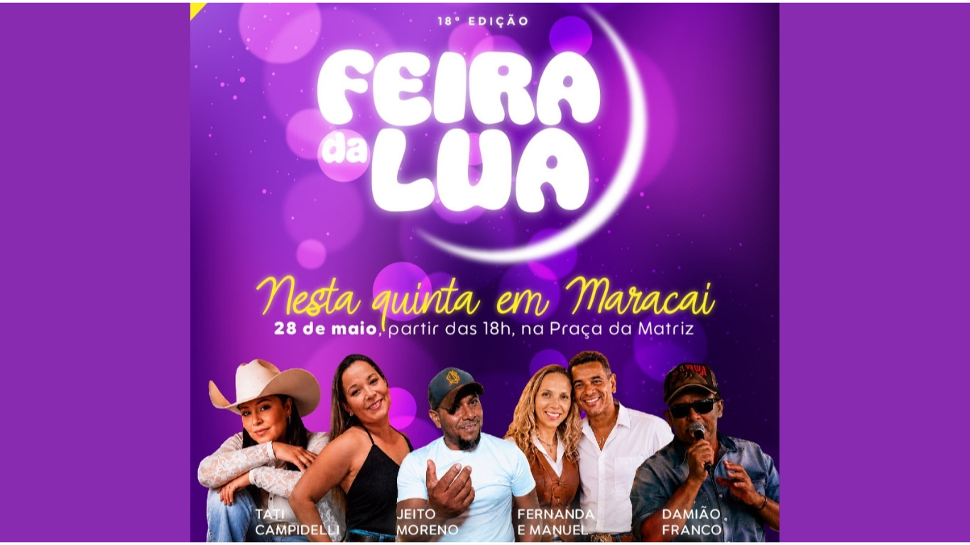 Quinta-feira é dia de Feira da Lua na Praça da Matriz de Maracaí