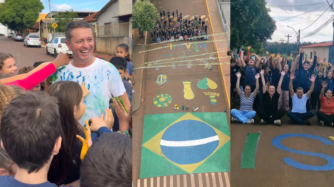 Cruzália entra no clima da Copa do Mundo com ação criativa em escola municipal