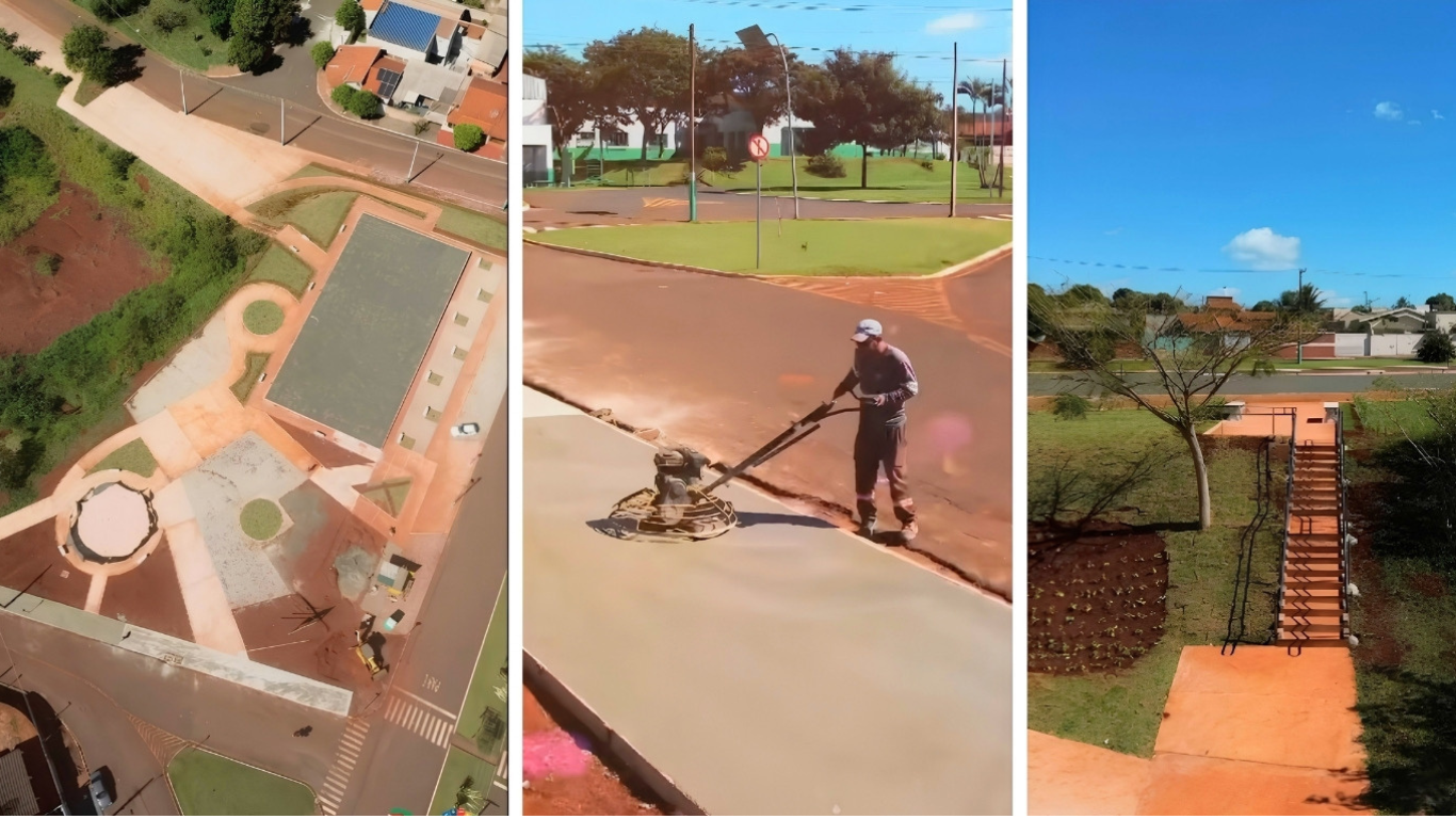 Revitalização do Parque Vicente Benelli avança e vai amplia áreas de lazer e esporte em Tarumã