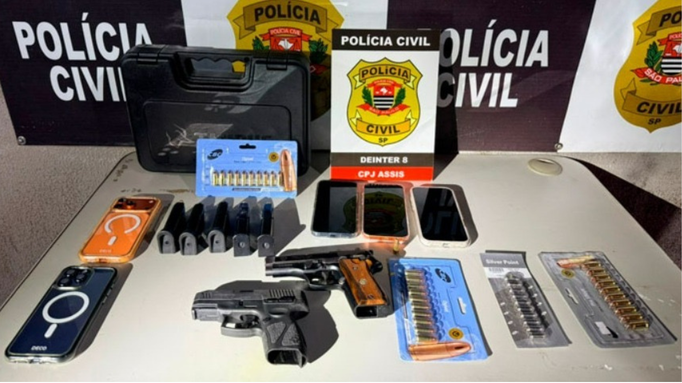 Operação conduzida pela Delegacia de Polícia de Pedrinhas Paulista apreende celulares e armas durante investigação sobre furto de carga de soja