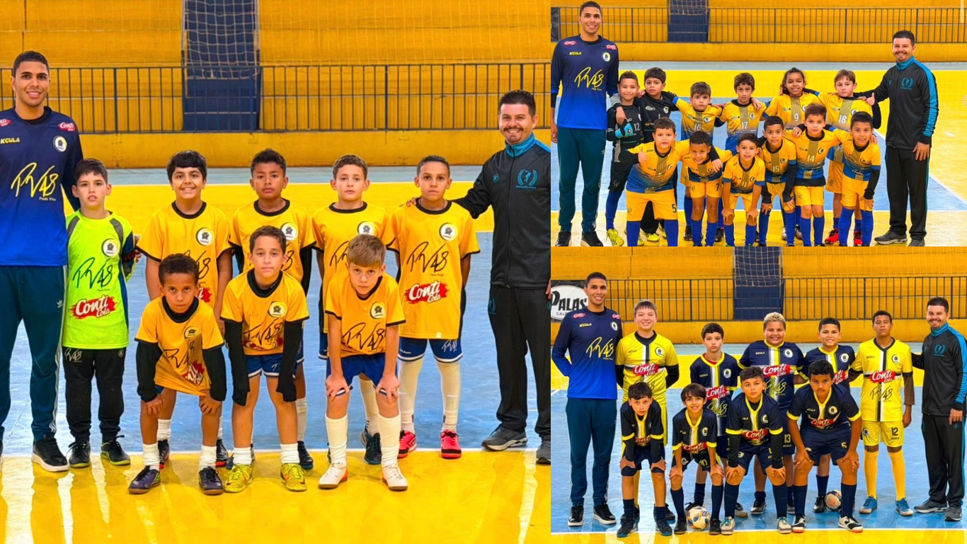 Escolinha Municipal de Futsal de Cruzália participa de amistosos em Tarumã e segue preparação para a temporada