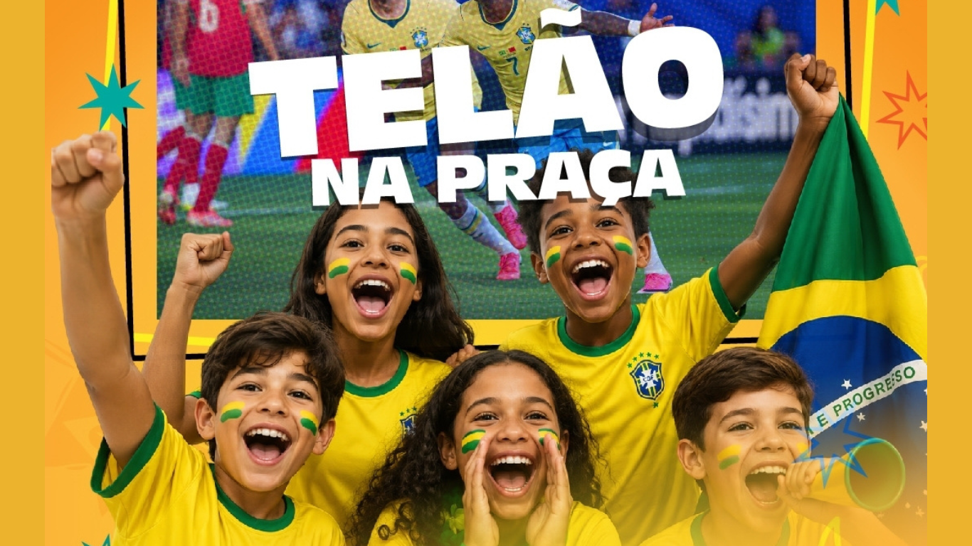 Maracaí terá telão na Praça Matriz para torcida acompanhar jogo do Brasil