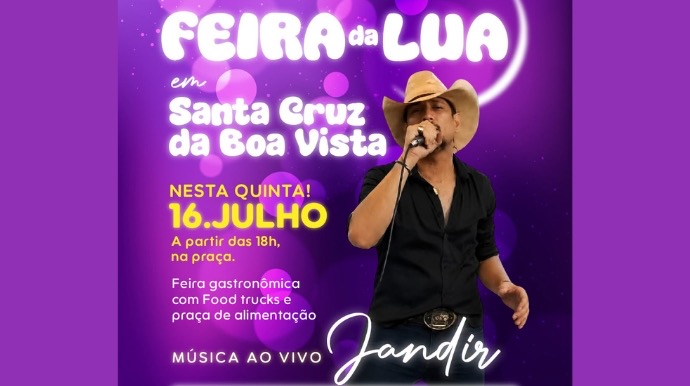 Feira da Lua de Maracaí ocorre nesta quinta-feira, em Santa Cruz da Boa Vista