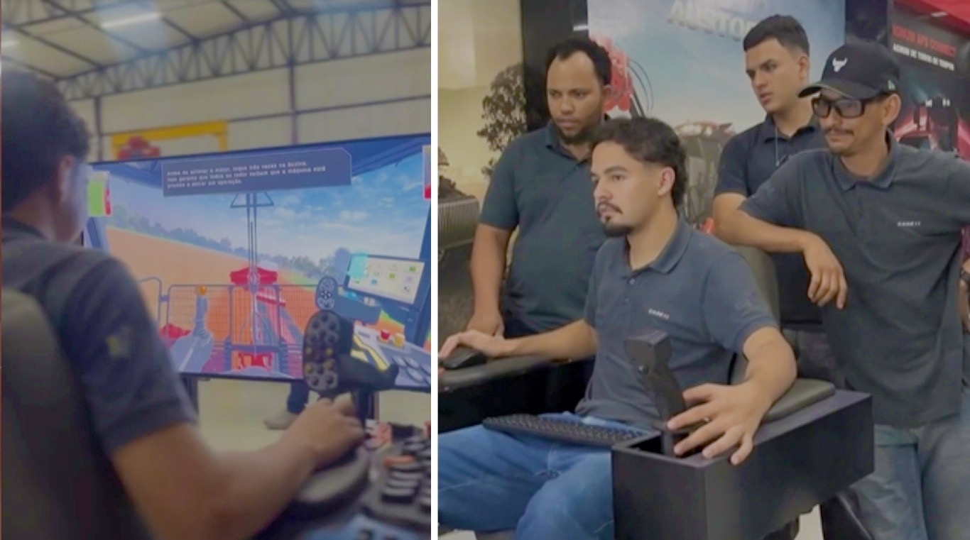 Curso Técnico em Máquinas Pesadas de Tarumã recebe simulador de colhedora