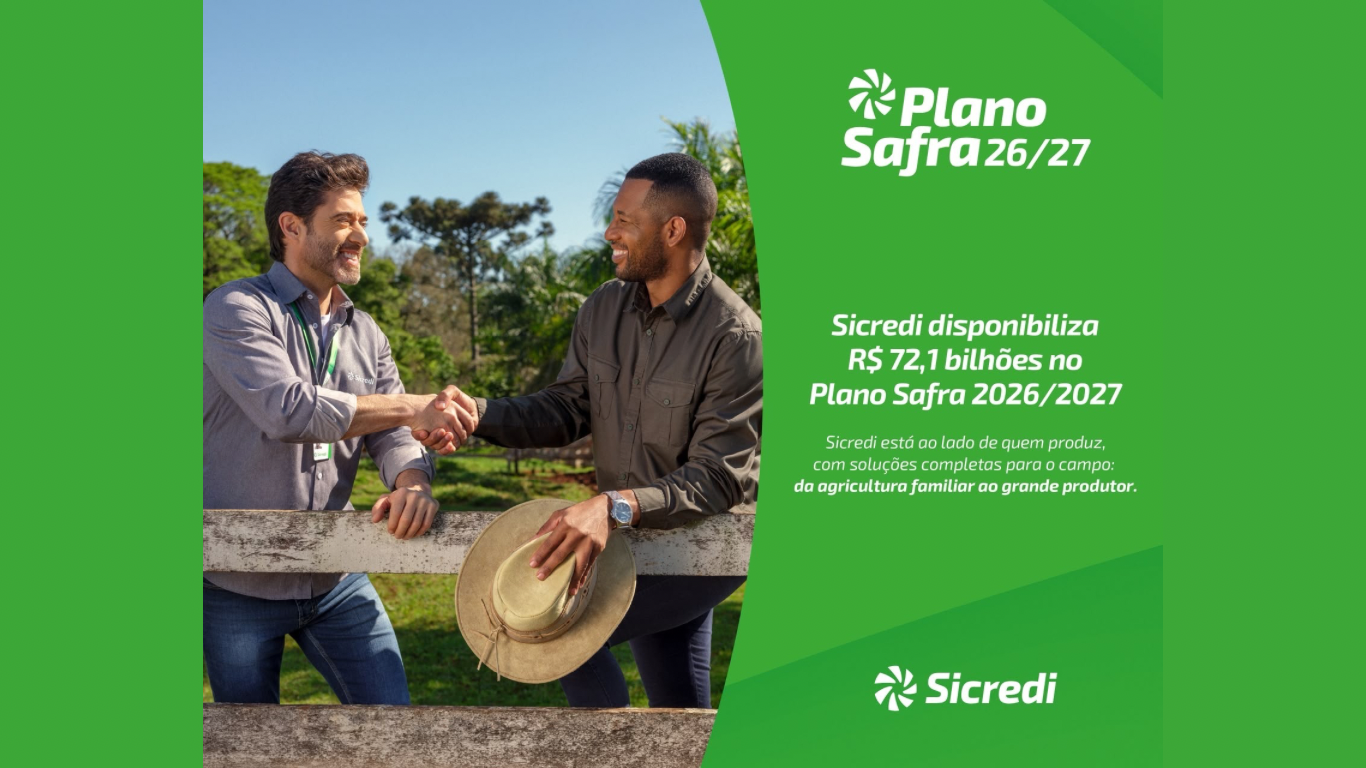 Sicredi disponibiliza R$ 72,1 bilhões no Plano Safra 2026/2027