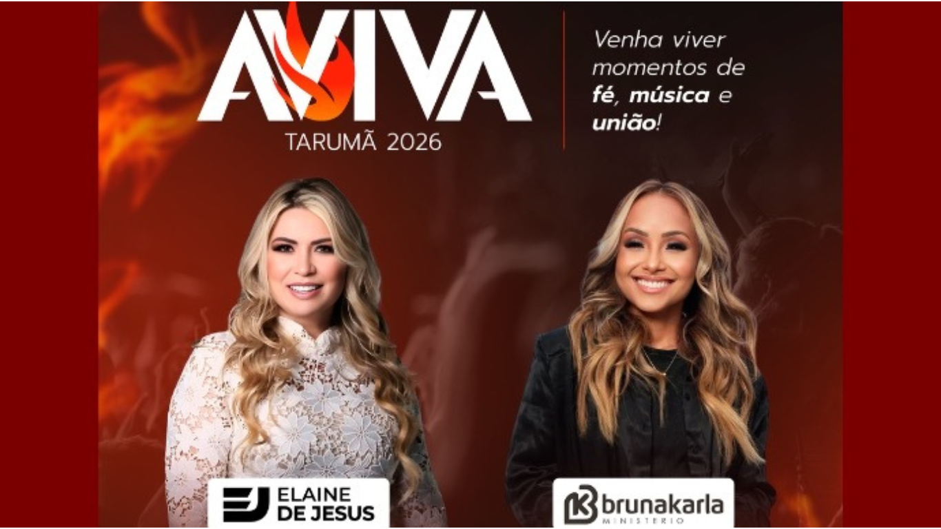 Tarumã realiza o AVIVA 2026 com três dias de programação e shows de Elaine de Jesus e Bruna Karla