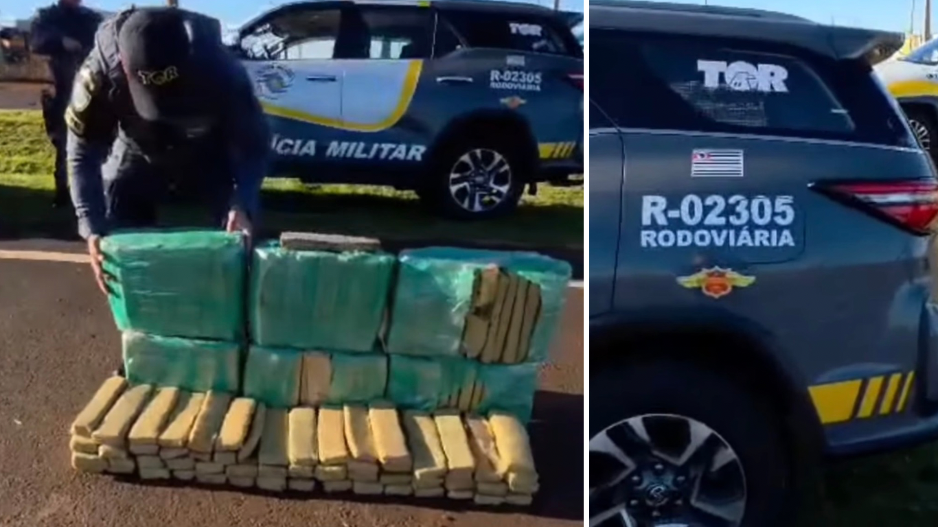 Polícia Rodoviária apreende 152 quilos de maconha durante operação realizada nesta semana em Tarumã