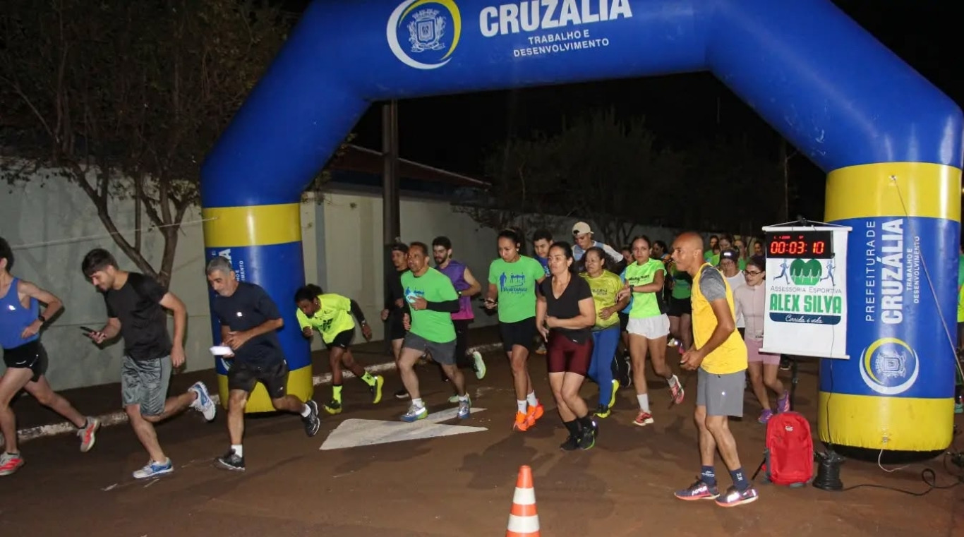 Inscrições para a Cruzália Night Run 5K terminam nesta quarta-feira, dia 26