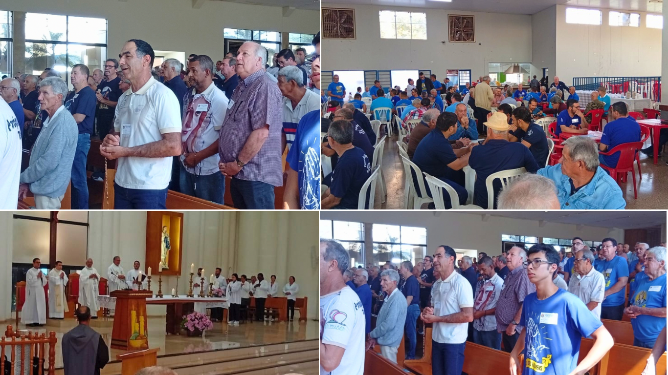 Mais de 200 participantes de 16 localidades participam do 10º Encontro Diocesano do Terço dos Homens em Tarumã