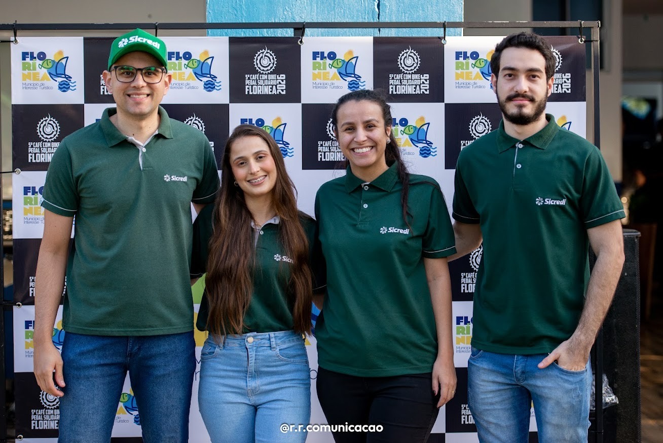 Agência do Sicredi de Florínea marca presença no 5º Café com Bike