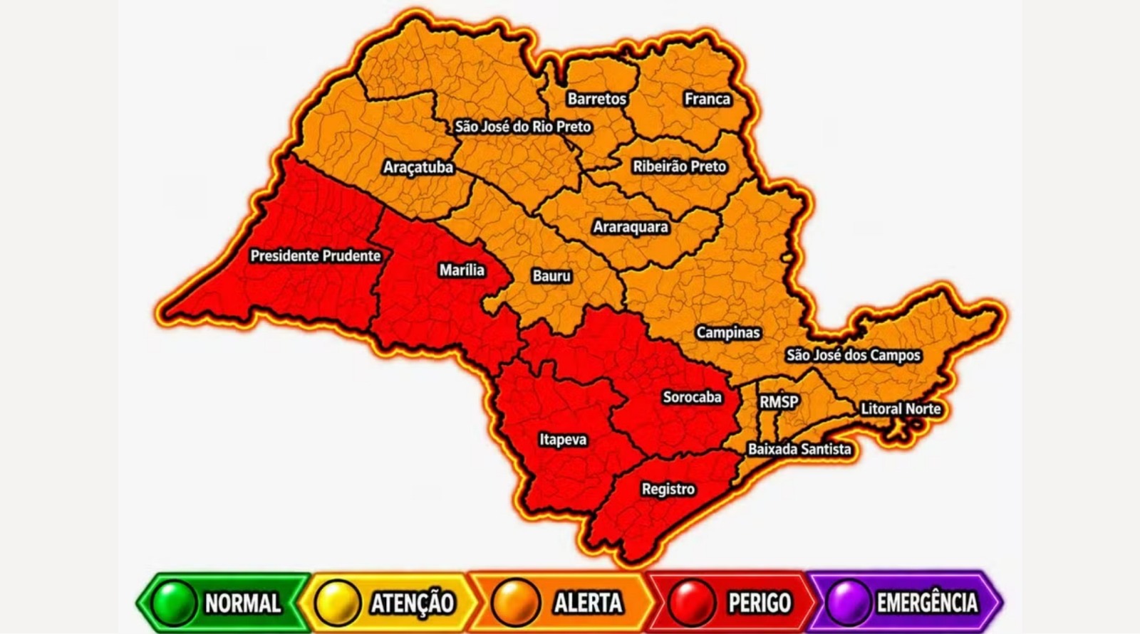 Defesa Civil de SP emite alerta para tempestades severas, granizo e risco de tornado na região do Vale Paranapanema