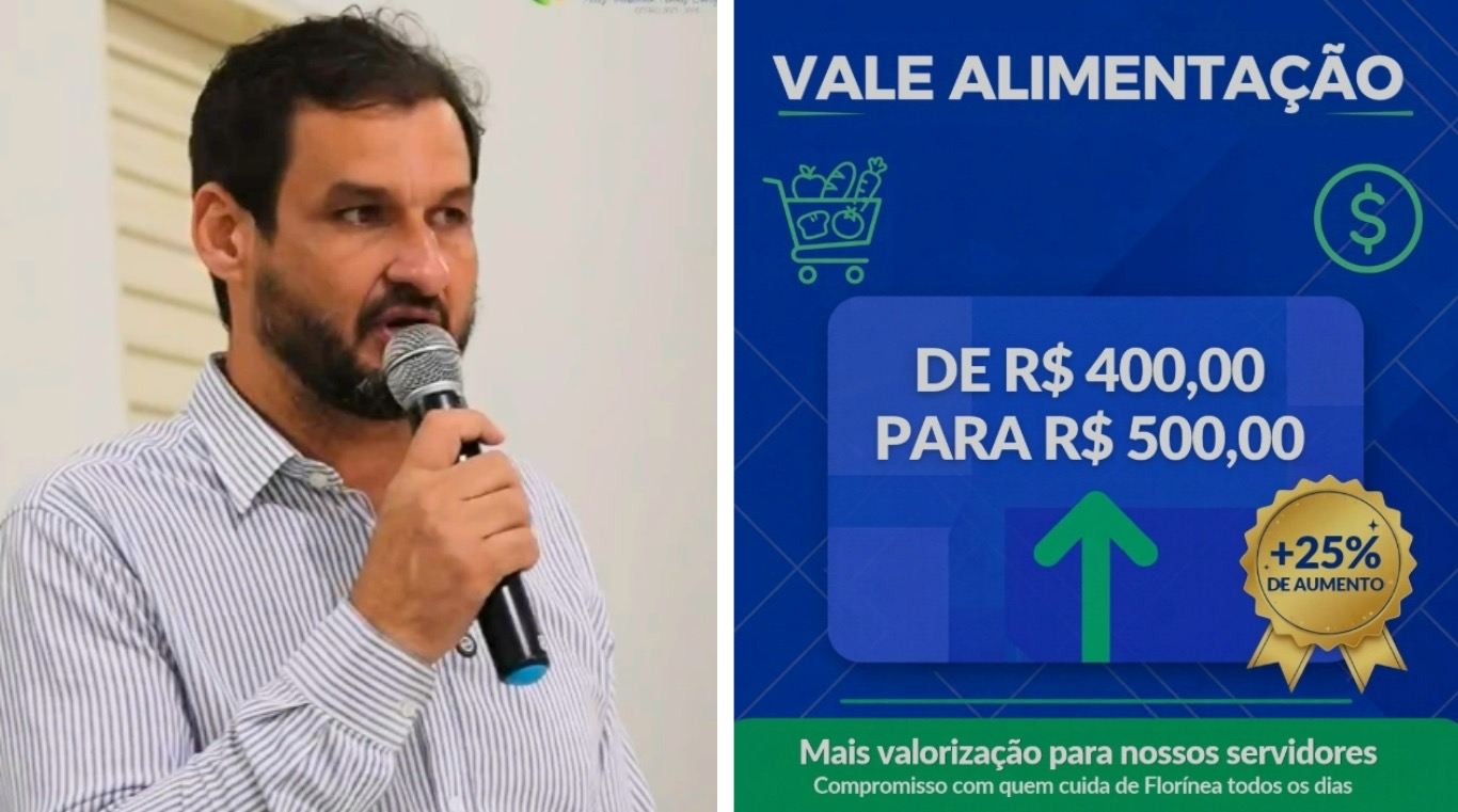 Prefeitura de Florínea aumenta valor do vale-alimentação dos servidores municipais em 25%